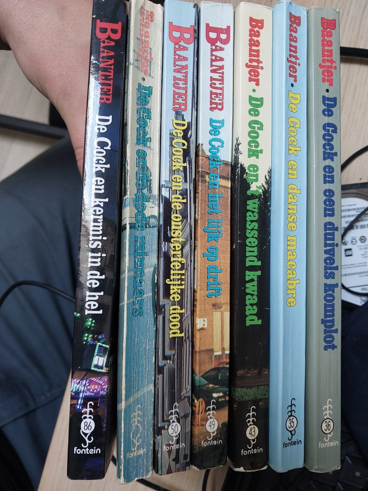 7 Baantjer misdaadboeken - De Cock serie, Ophalen of Verzenden, Gelezen, A.C. Baantjer