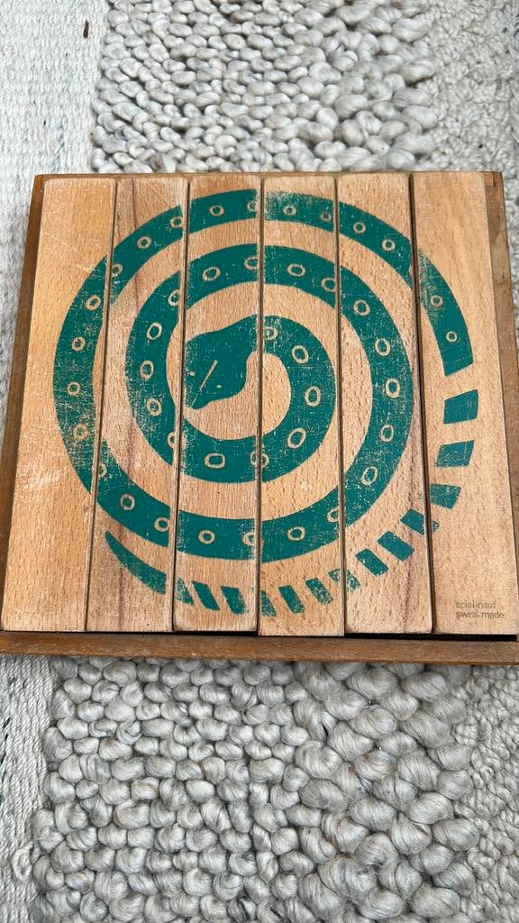 Vintage 1960s NAEF Switzerland houten puzzel Fredun Shapur, Ophalen of Verzenden, Zo goed als nieuw