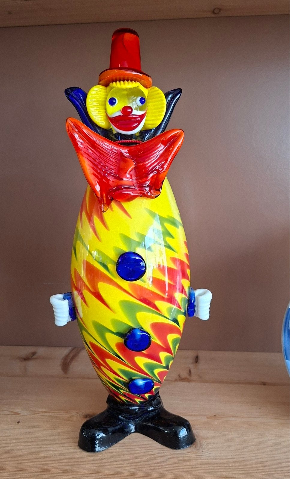 Kleurrijke Murano Glazen Clown Figuur - Handgemaakt, Ophalen of Verzenden, Zo goed als nieuw