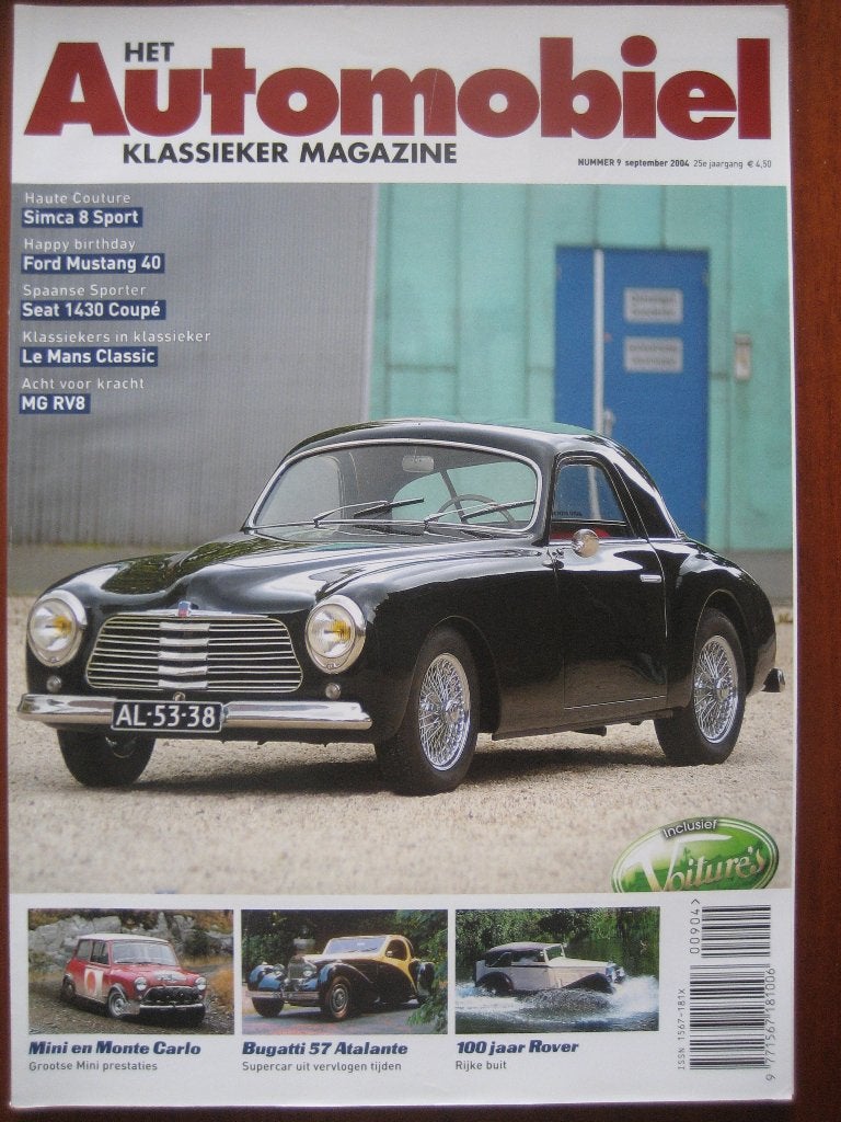 Het Automobiel 9 2004 Simca 8 Sport, SEAT 1430, RV8, Mustang, Ophalen of Verzenden, Nieuw, Ford