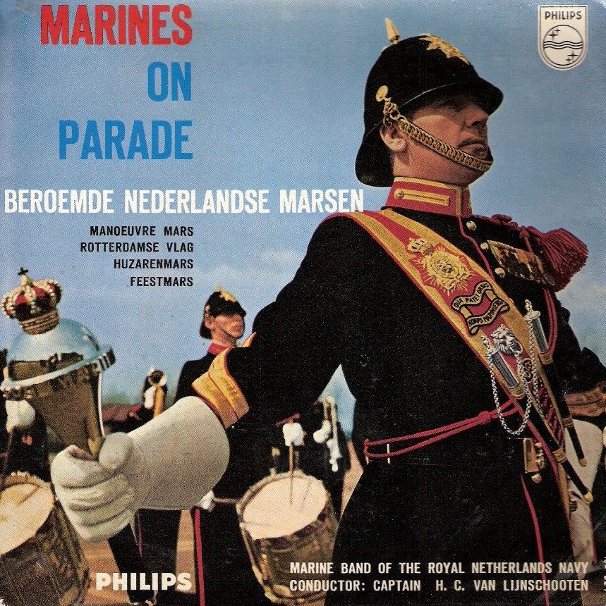 Marinierskapel Marines On Parade - Philips jaren 60 vinyl EP, Ophalen, Marine, Nederland, Overige typen
