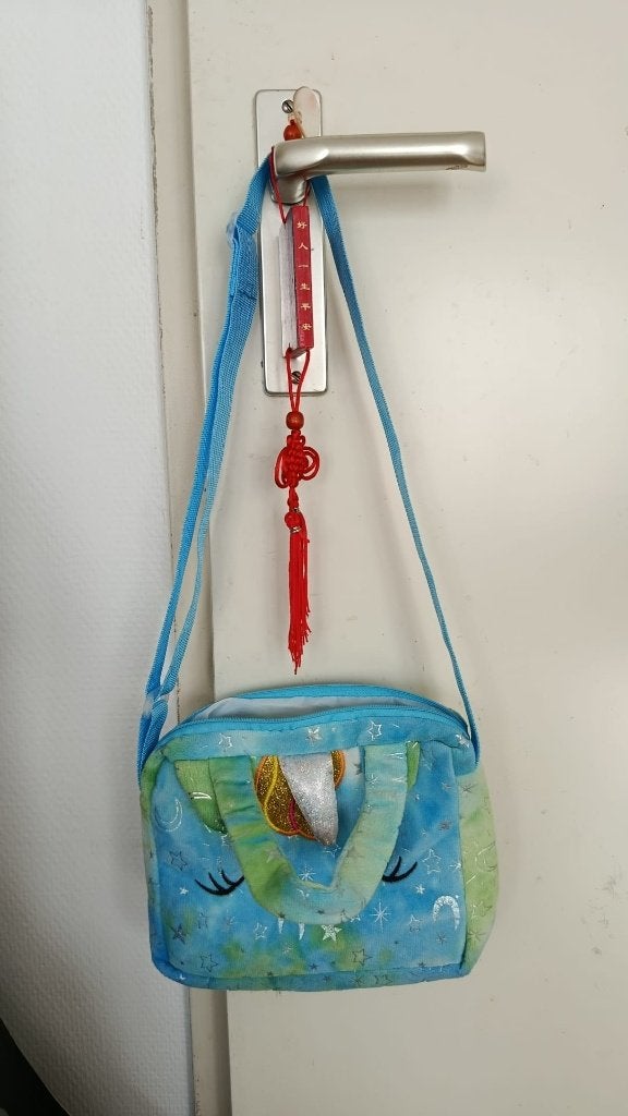 Leuke Eenhoorn Kinderhandtas - Blauw/Groen, Ophalen of Verzenden, Gebruikt