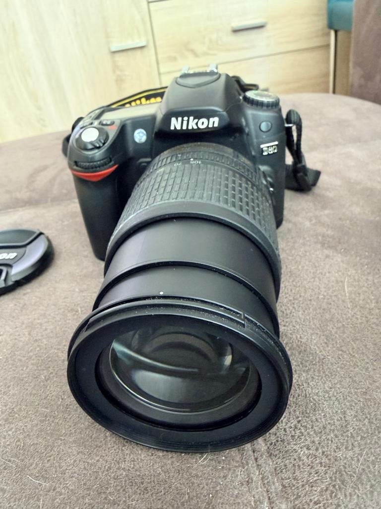Nikon D80 spiegelreflexcamera met 2 lenzen en accessoires, Spiegelreflex, Ophalen of Verzenden, Zo goed als nieuw, Nikon