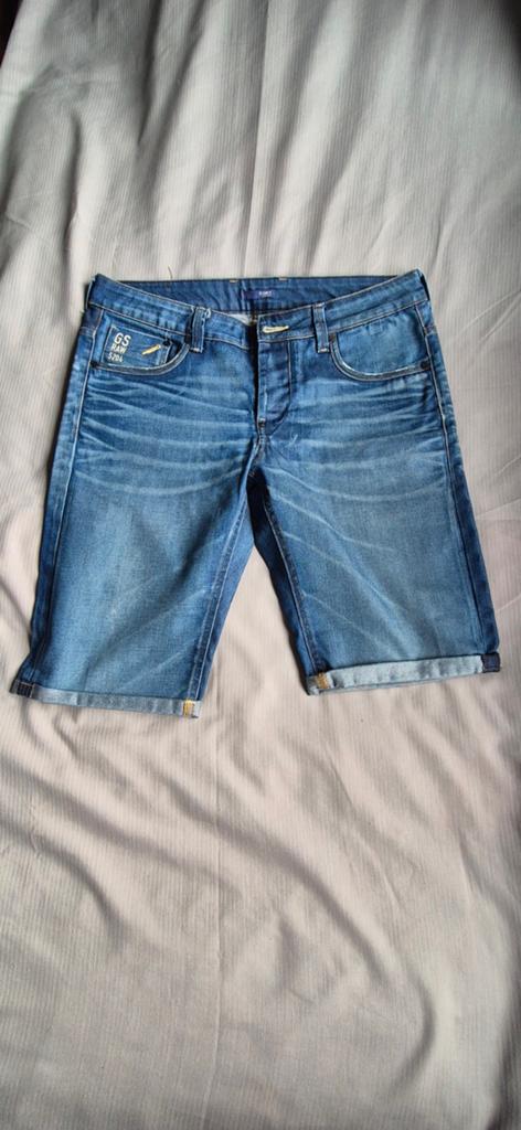 G-Star Raw denim short, maat 34, Kleding | Heren, Spijkerbroeken en Jeans, Blauw, Ophalen of Verzenden, Zo goed als nieuw, G-Star