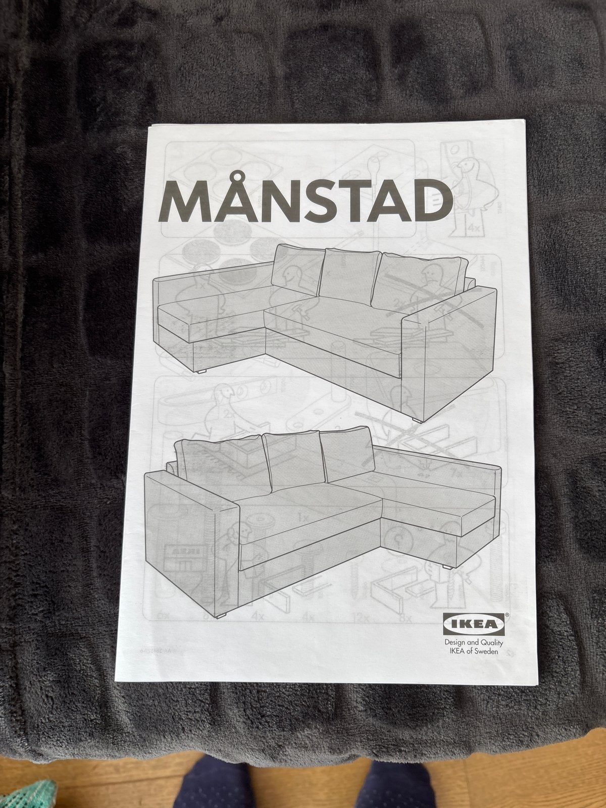IKEA MÅNSTAD Hoekbank - Comfortabel met opbergruimte, Ophalen, 250 tot 300 cm, Gebruikt, Hoekbank