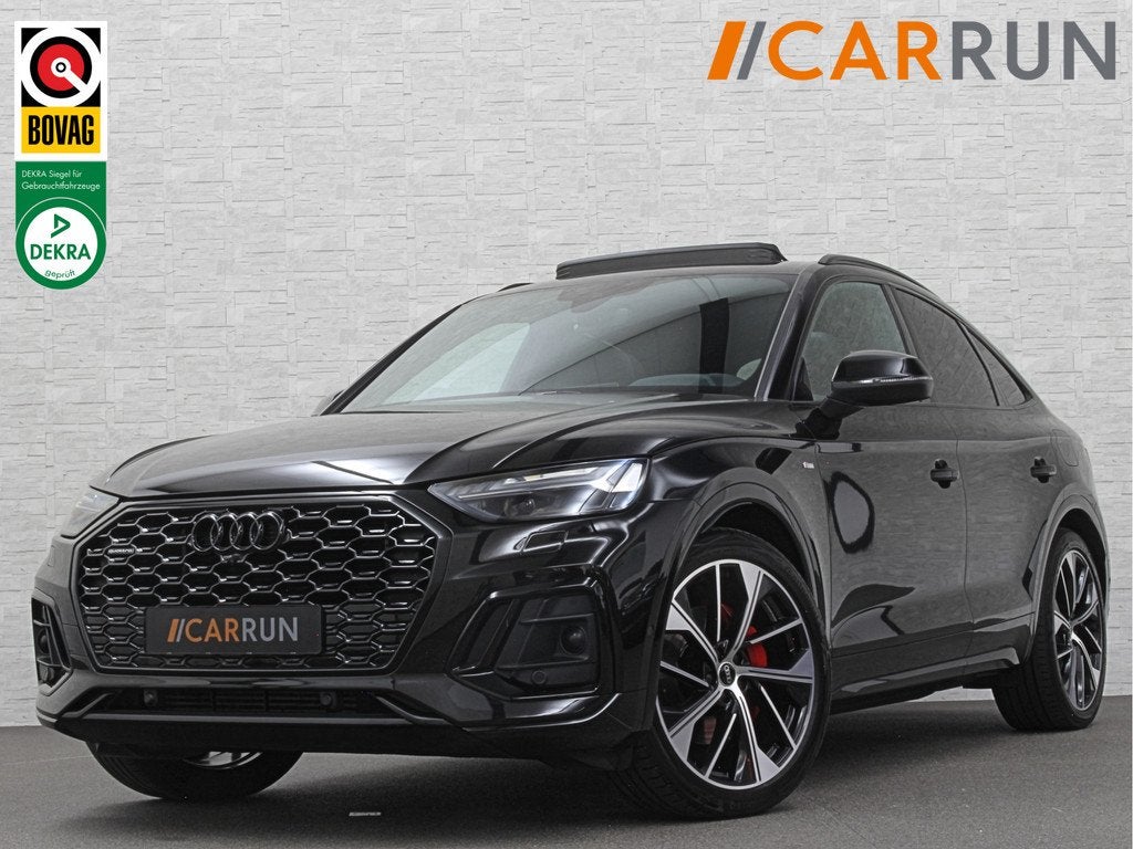 Audi Q5 Sportback 300pk TFSI e S-Line Competition | RS-Leder, Auto's, Audi, Bedrijf, Te koop, Q5, 360° camera, 4x4, Achteruitrijcamera