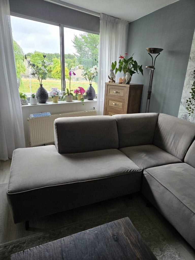 Bankstel als nieuw met chaise longue /ophalen in Amsterdam, Ophalen, 250 tot 300 cm, Minder dan 75 cm, Hoekbank