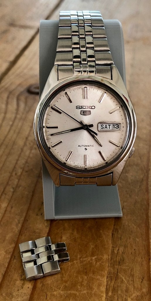 Vintage Seiko 5 Automatic 6309-7150, Gebruikt, Staal, Verzenden, Polshorloge