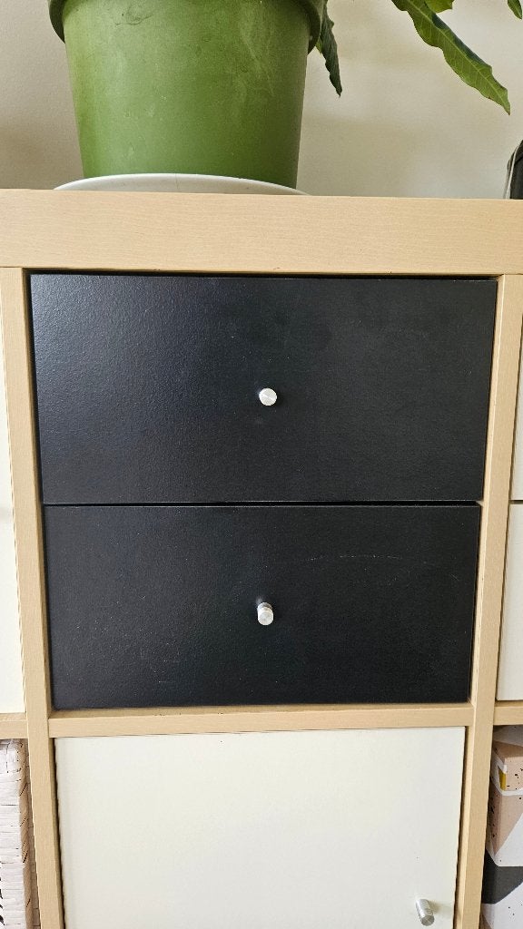 Kallax inzet met 2 lades zwart, Ophalen, Minder dan 50 cm, 1 of 2 laden, Zo goed als nieuw