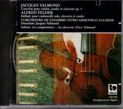 Jacques Valmond, Alfred Felder - Klassieke Kamermuziek CD, Ophalen of Verzenden, Modernisme tot heden, Zo goed als nieuw, Kamermuziek