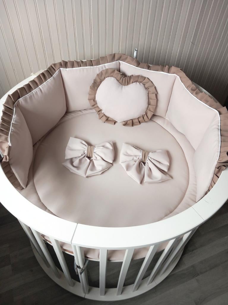 NIEUW! Handgemaakte Boxaankleding Zand/Choco Rouche 90/92CM, Ophalen of Verzenden, Nieuw