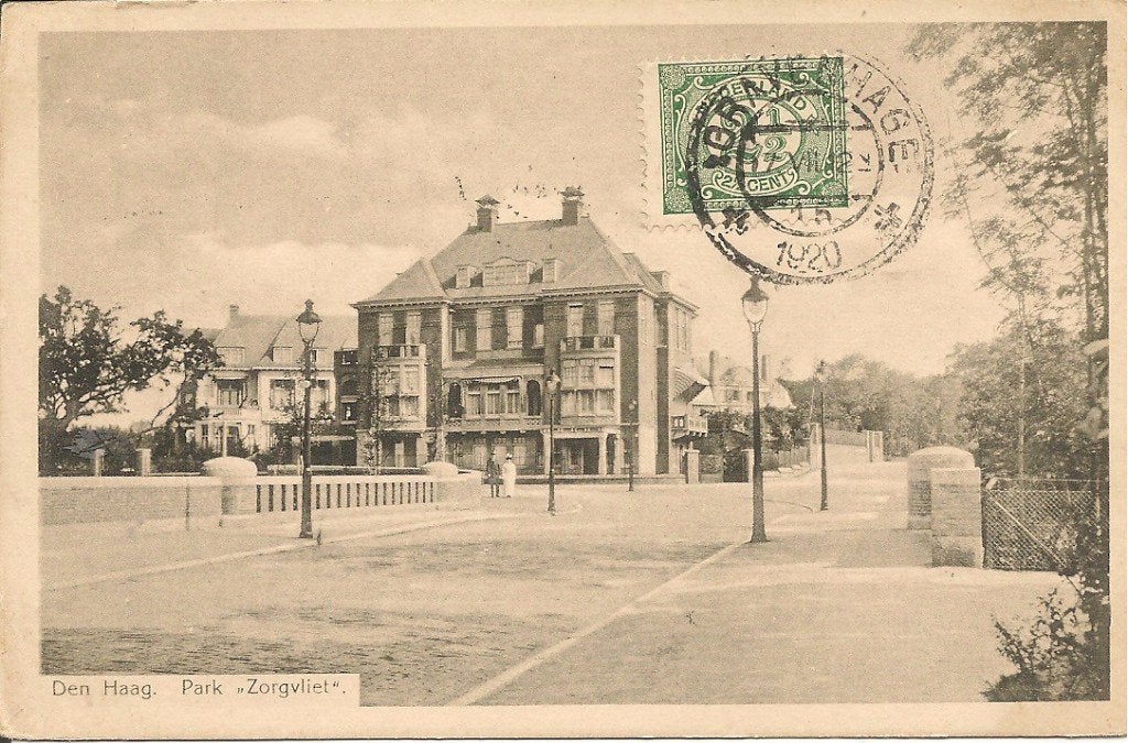Ansichtkaart Den Haag, Park "Zorgvliet" (1920), Ophalen of Verzenden, 1920 tot 1940, Gelopen, Zuid-Holland