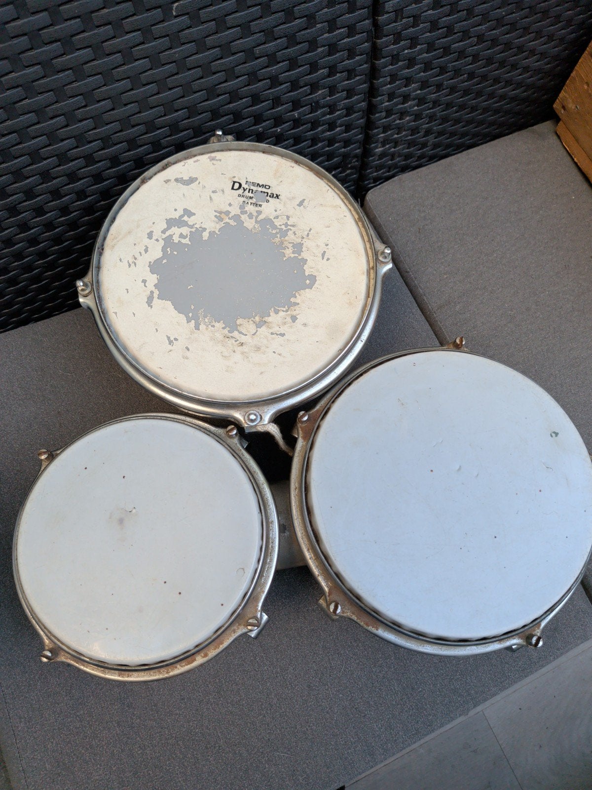 Vintage Bongo's en Trommel Set - Remo Dynamax, Muziek en Instrumenten, Ophalen of Verzenden, Gebruikt, Overige merken
