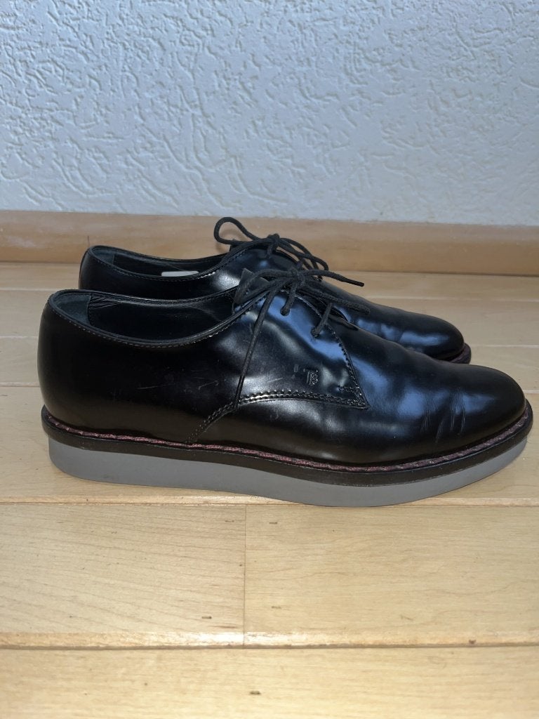 Tod's derby veterschoenen maat 37 zwart model GOMMA XL WX, Verzenden, Zwart, Overige typen, Zo goed als nieuw