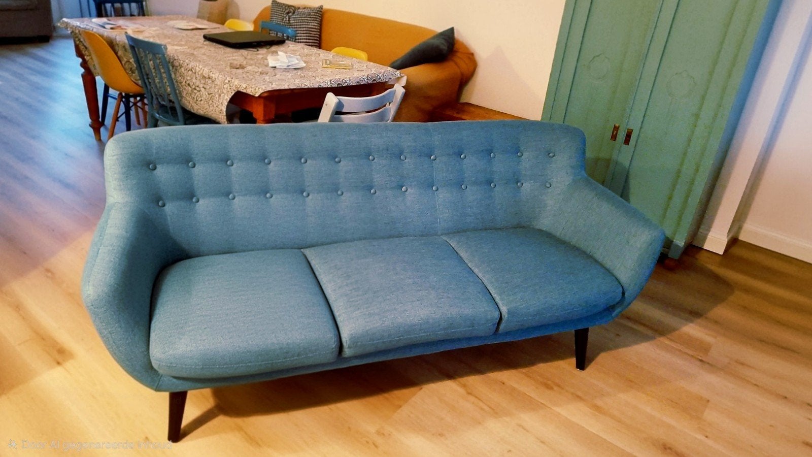 Blauwe bank, Ophalen, Tweepersoons, 75 tot 100 cm, Zo goed als nieuw