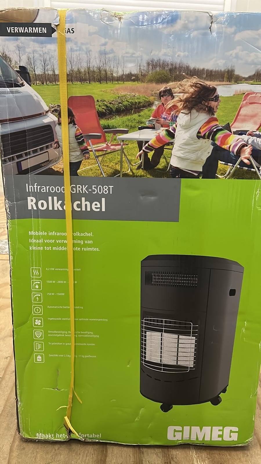 Gimeg Infrarood Gaskachel GRK-508T - Nieuw in Doos, Witgoed en Apparatuur, Airco's, Nieuw, Mobiele airco, Minder dan 60 m³, Verwarmen