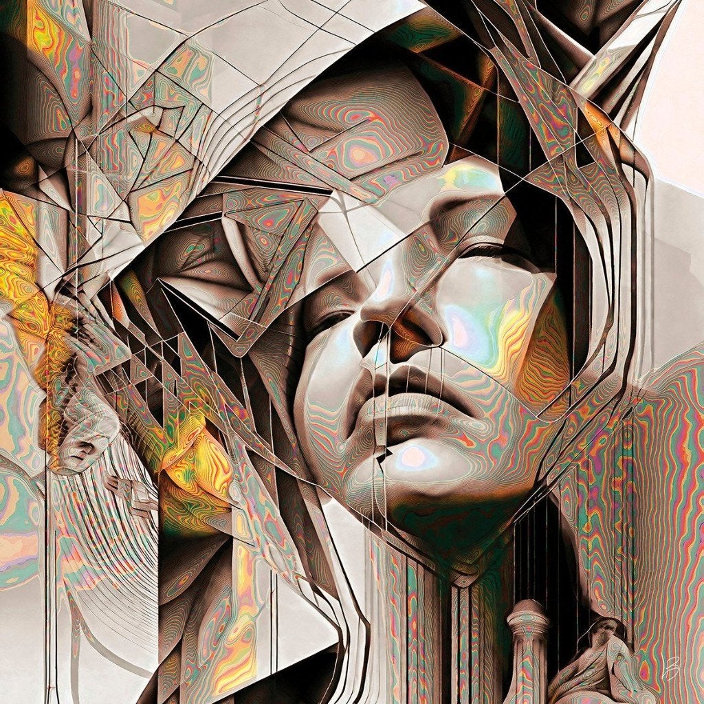 " Unreal " Unieke editie 1/1 - Digitaal schilderij/Giclee, Antiek en Kunst, Kunst | Schilderijen | Modern, Ophalen of Verzenden