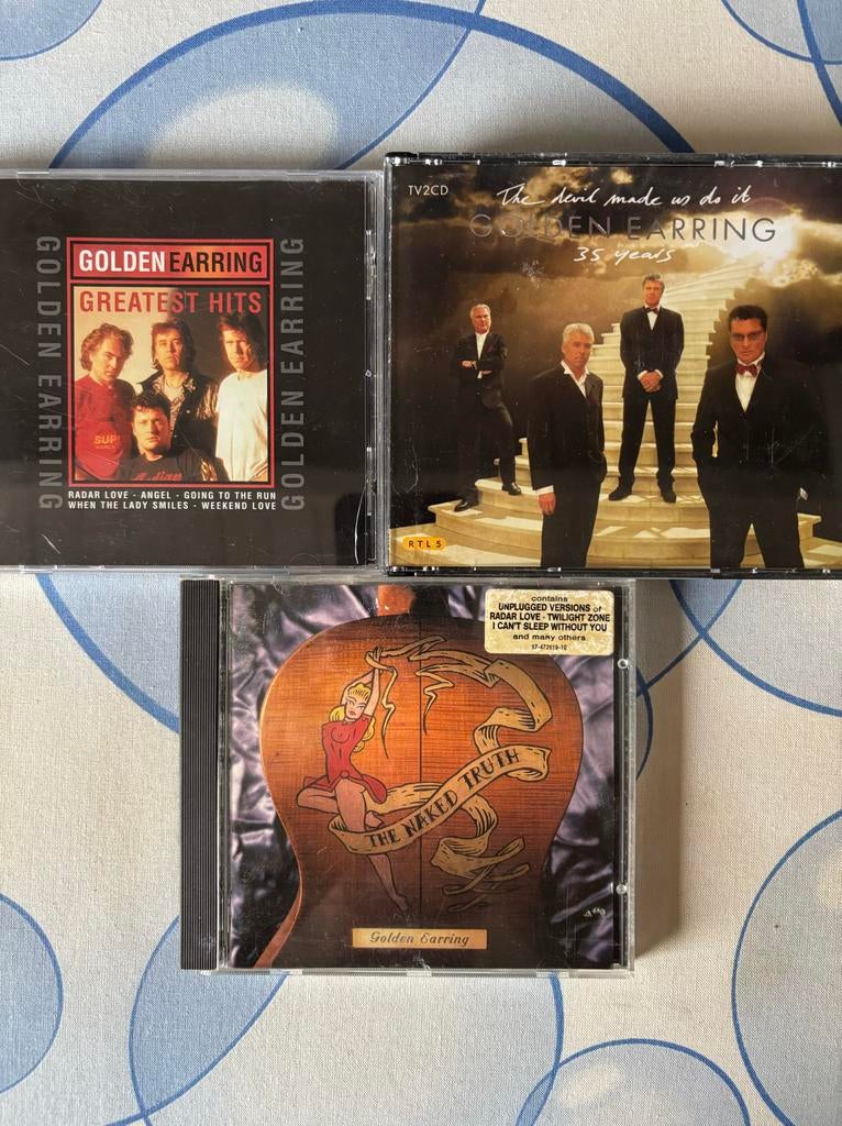 Golden Earring CD's: Greatest Hits, Naked Truth, 35 Years, Ophalen of Verzenden, Gebruikt, Poprock