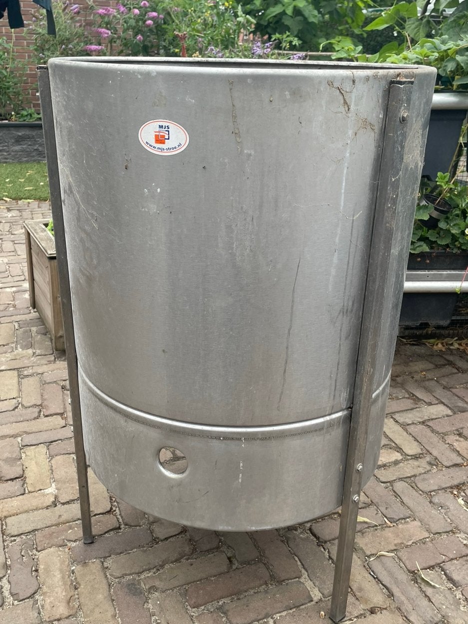 Rvs vat 180 liter, Ophalen of Verzenden, Gebruikt