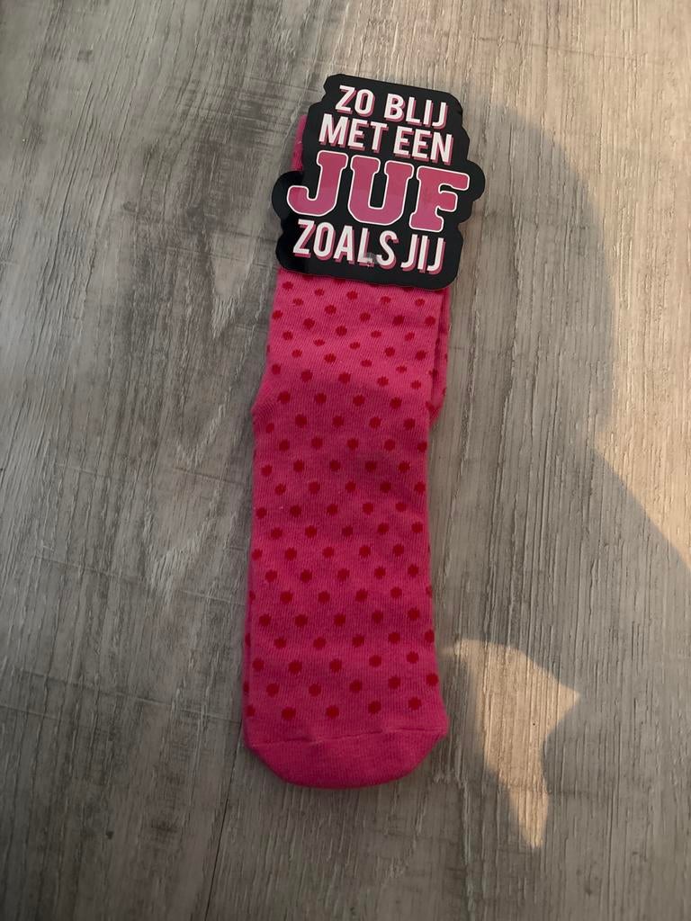 Nieuwe roze sokken met stippen - Cadeau juf, Sokken en Kniesokken, Nieuw, Ophalen of Verzenden, Maat 39 t/m 42