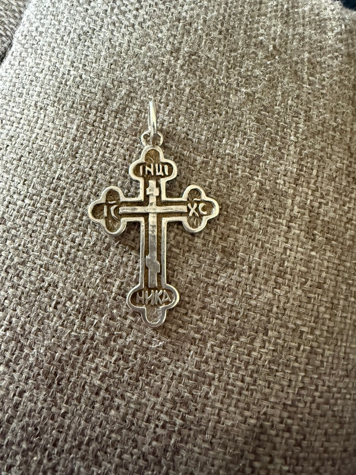 Mooie zilveren kettinghanger in de vorm van een kruis, Ophalen of Verzenden, Zo goed als nieuw, Sieraad, Overige religies