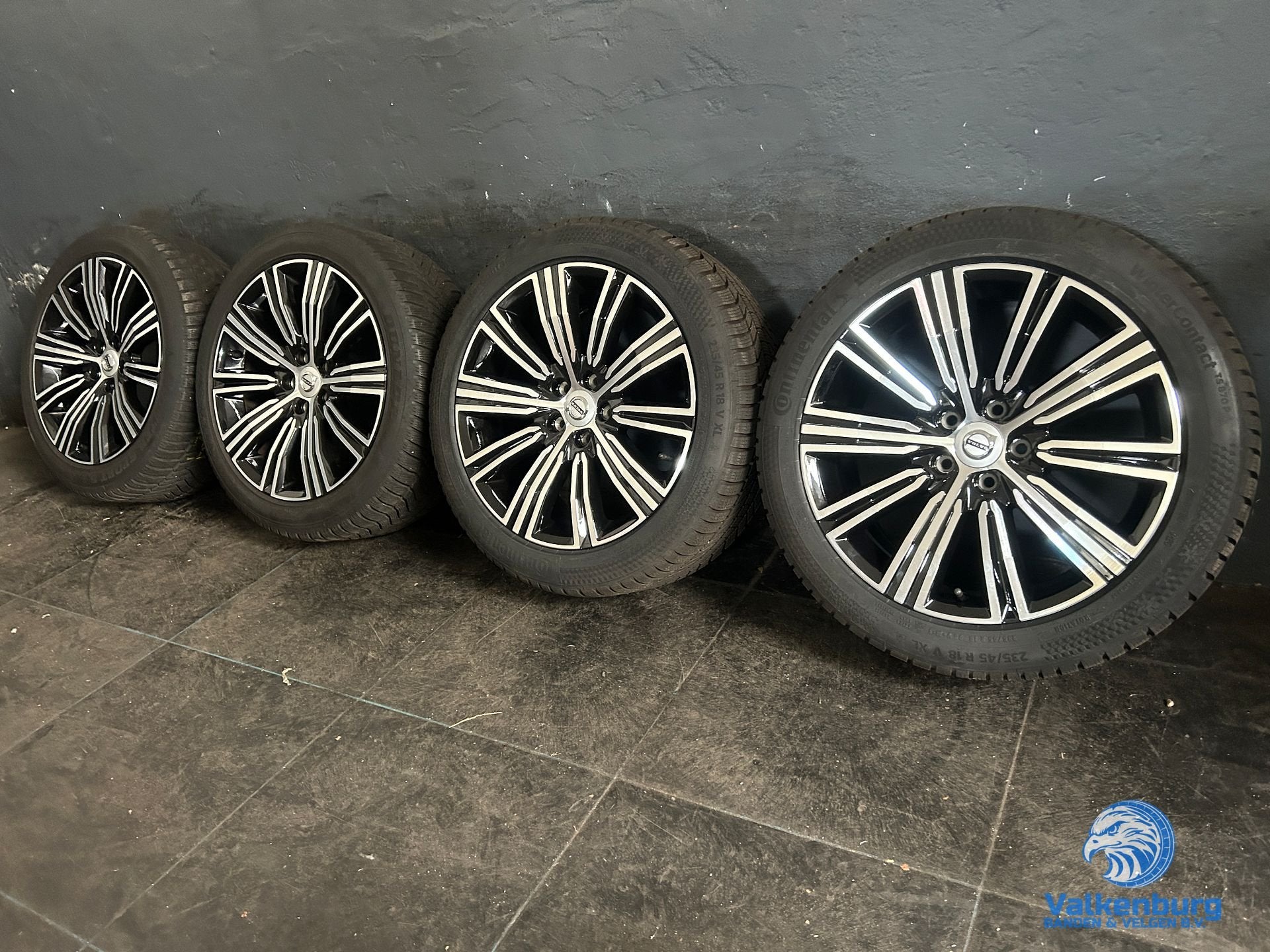 8-9mm! Originele Volvo S60 V60 Multi Spoke Black Diamond 18