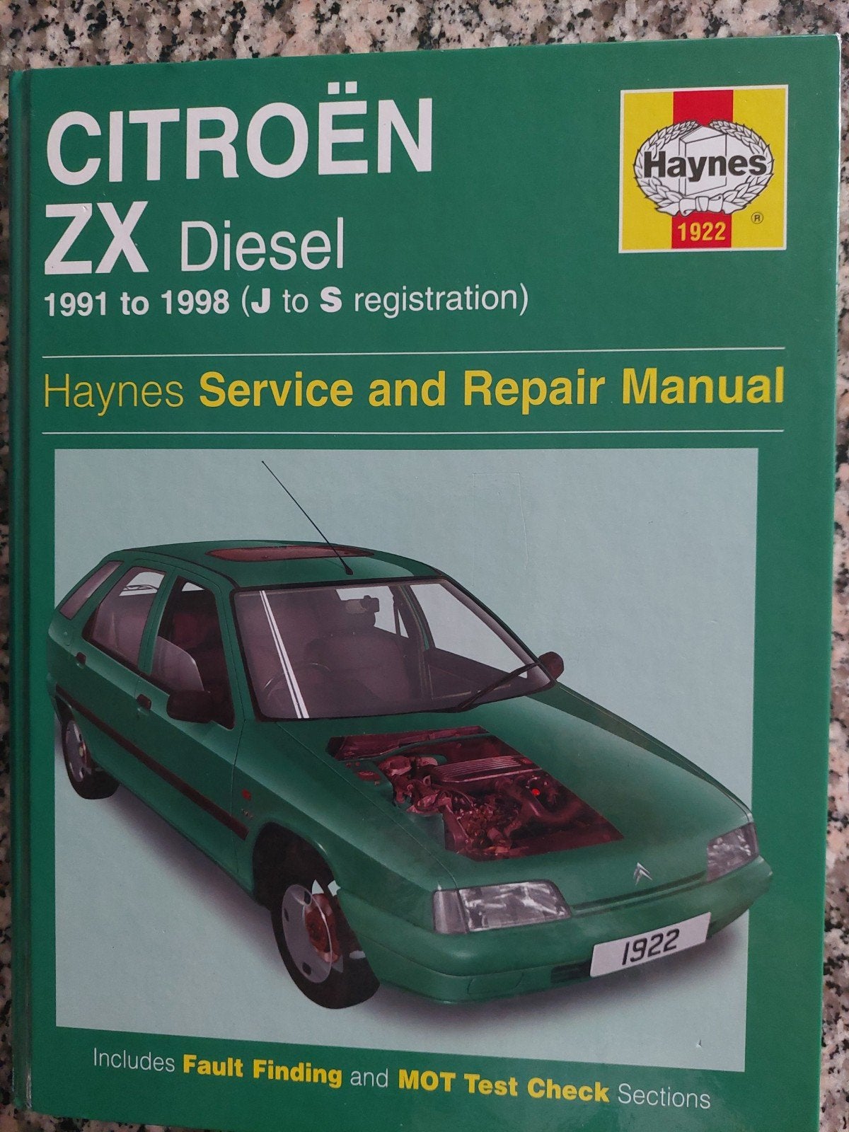 HAYNES SERVICE AND REPAIR MANUAL  CITROËN ZX DIESEL 1991 TO, Ophalen of Verzenden, Zo goed als nieuw, Citroën
