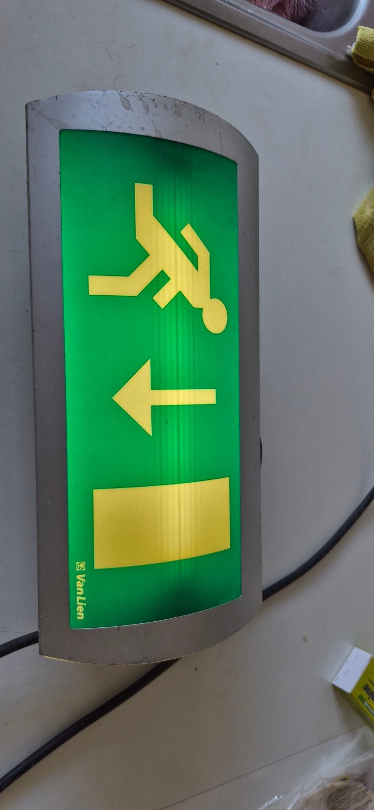 Nooduitgang lamp met 220V stekker - VanLien, Ophalen, Overige merken, Gebruikt, Kunststof