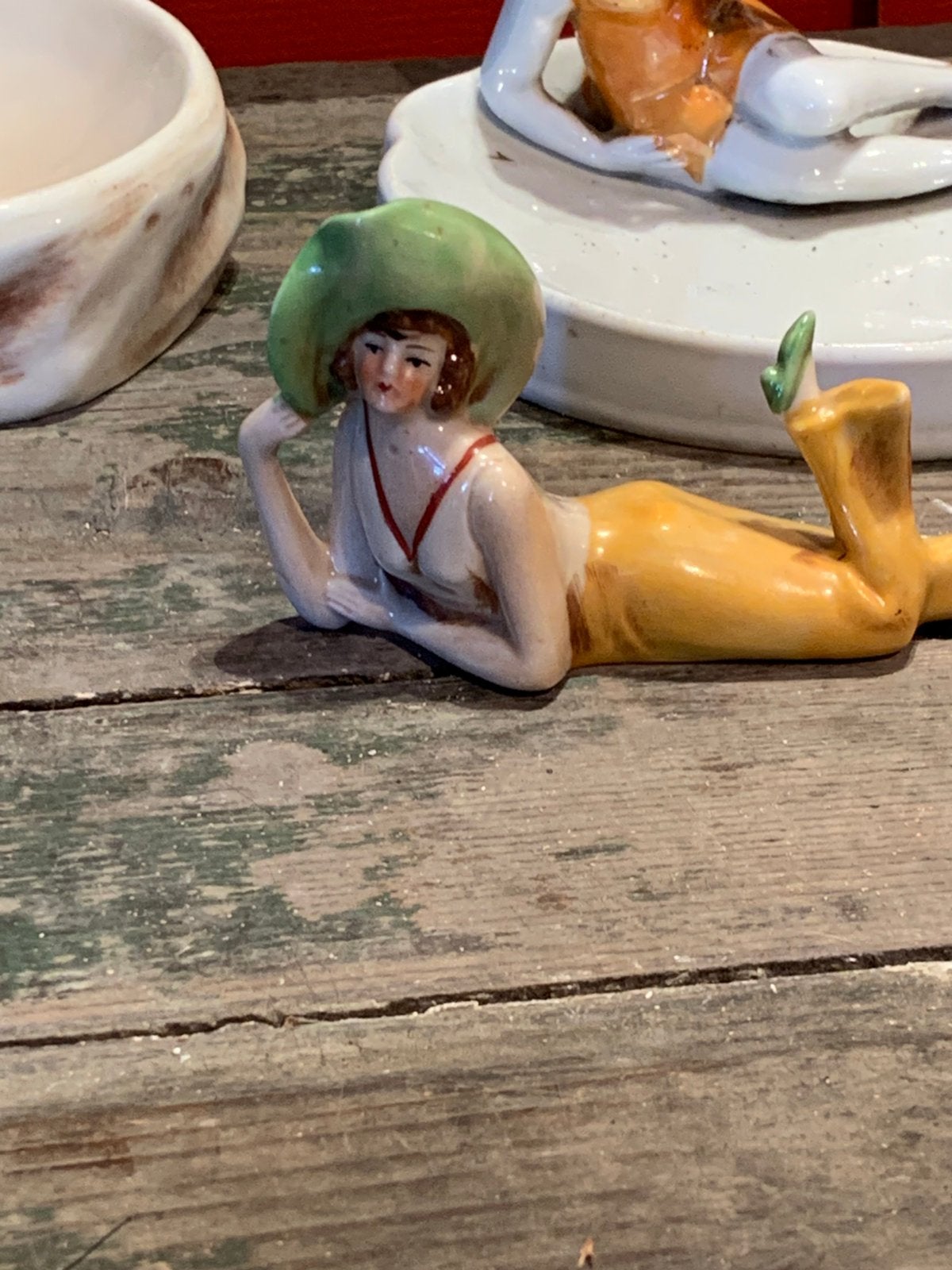Originele bathing beauty. Flapper half doll, Ophalen of Verzenden
