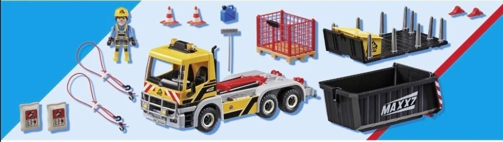 Playmobil Vrachtwagen met wissellaadbak 70444, Ophalen of Verzenden, Zo goed als nieuw, Complete set