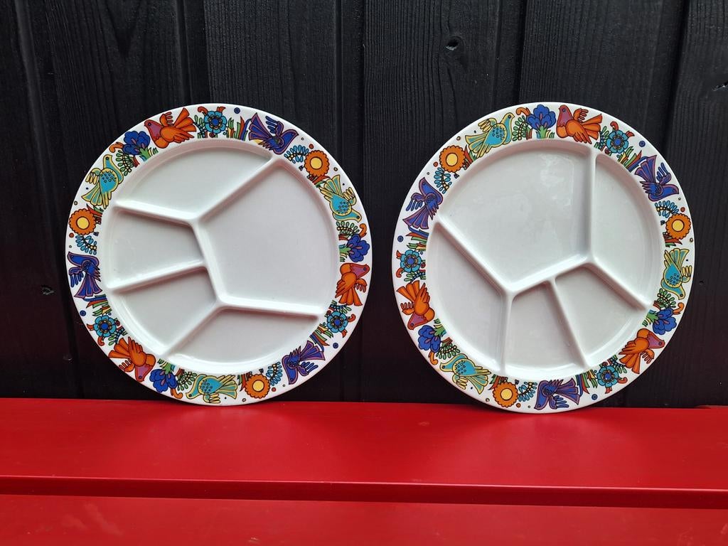 Twee fondue borden Acapulco Villeroy Boch servies, Ophalen of Verzenden