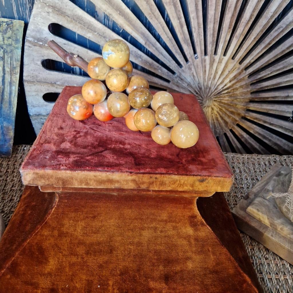 Oude albasten druiventak, deco brocante shabby chic, Antiek en Kunst, Ophalen of Verzenden