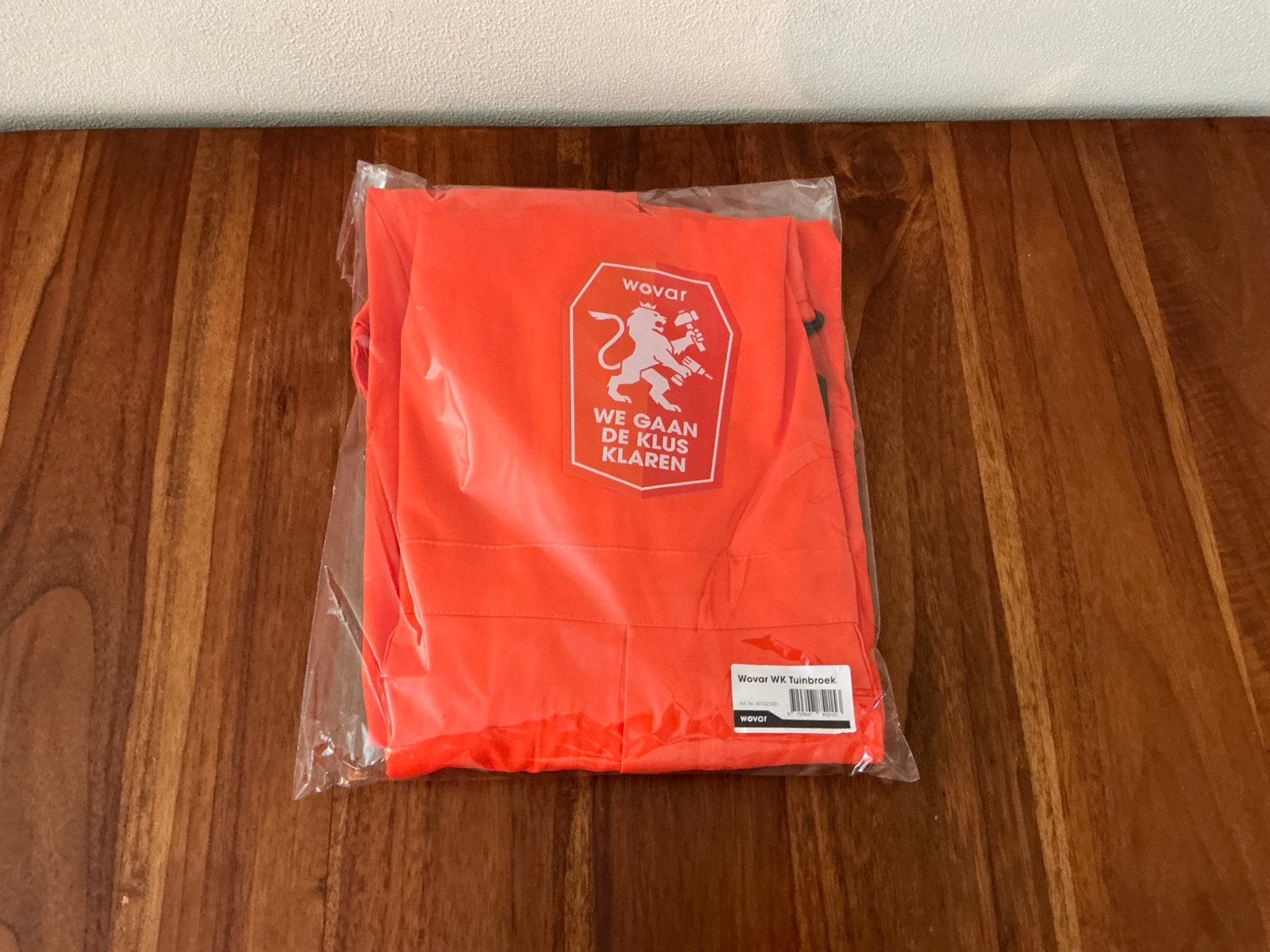 Oranje Klus  Tuinbroek  WK  Voetbal, Ophalen of Verzenden, Nieuw, Overige thema's, Kleding