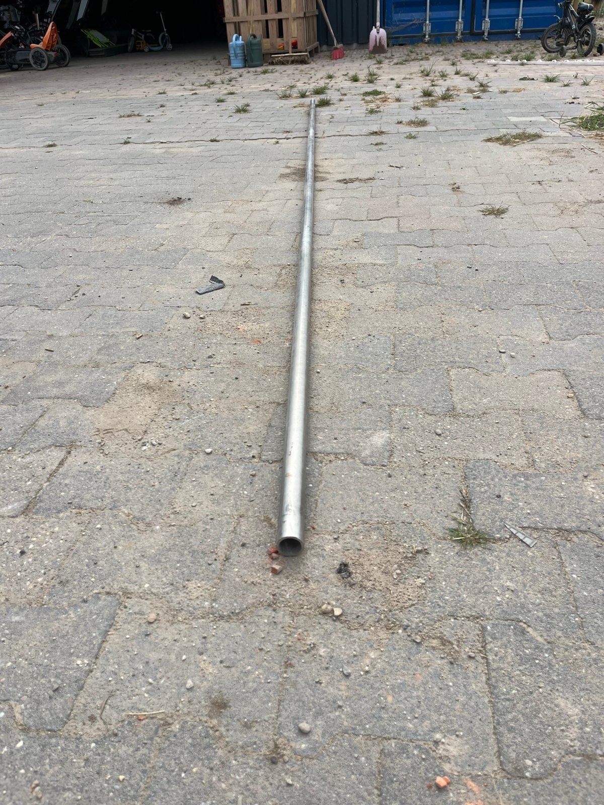 Rvs buis 420 cm lang, Doe-het-zelf en Verbouw, Ophalen, Zo goed als nieuw