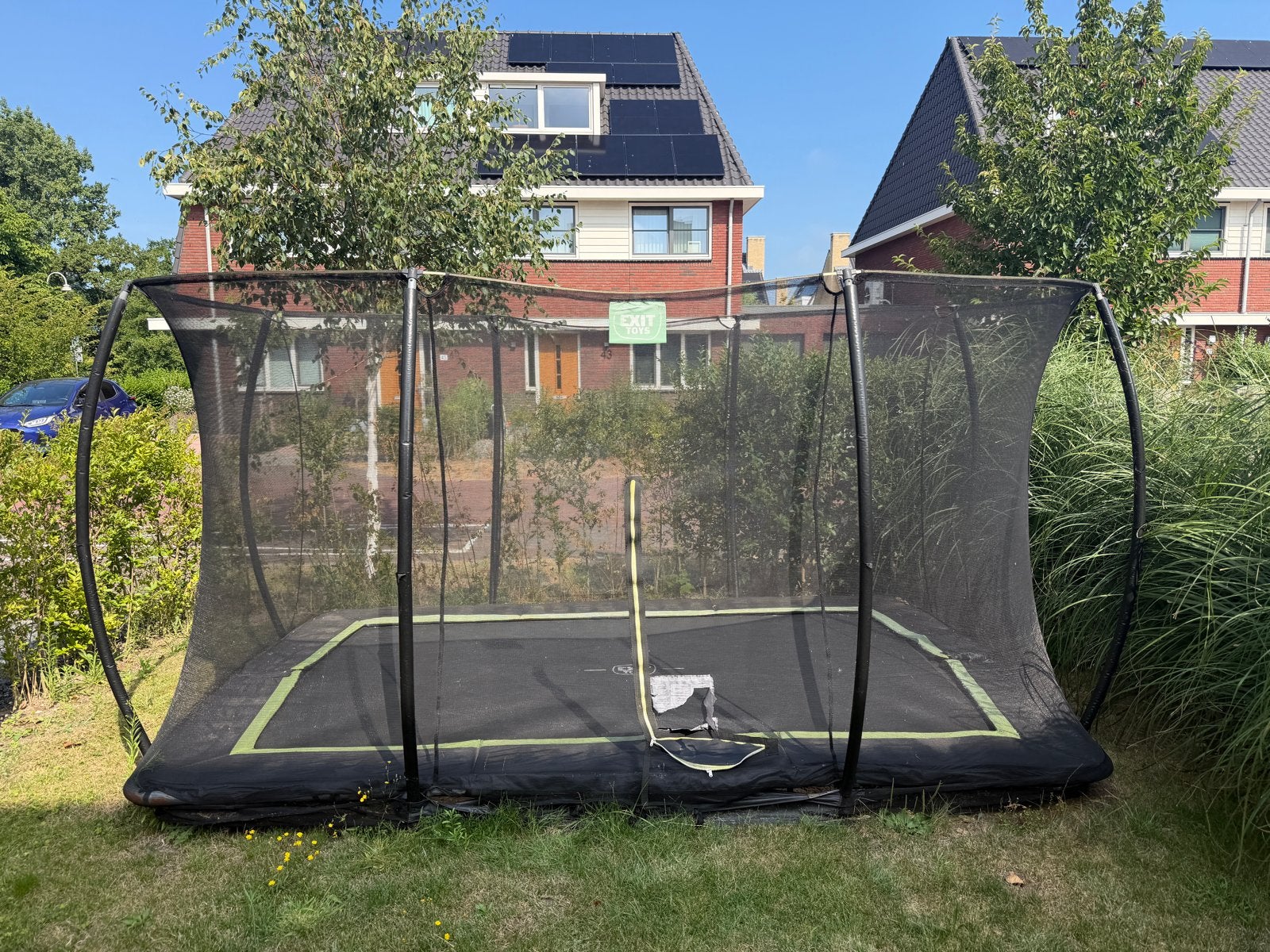 EXIT Silhouette inground trampoline 244x366cm met veiligheid, Ophalen of Verzenden