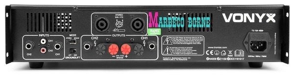 Amplifier, PA Versterker, 2 x 1500 Watt, VXA-3000, Vonyx, Nieuw, Info@marbeco.nl, Overige instrumenten
