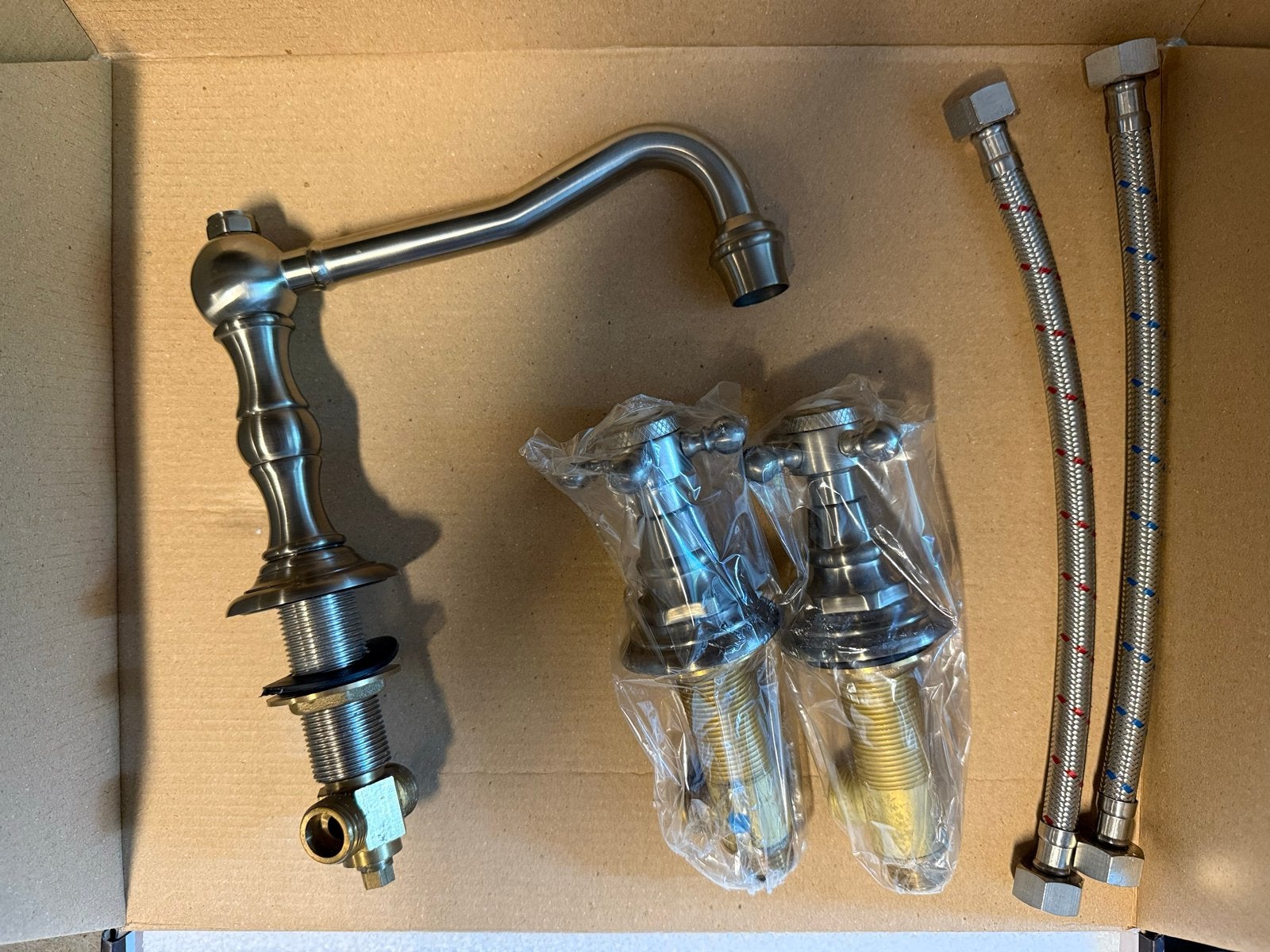 Klassieke 3 gats wastafelkraan, Doe-het-zelf en Verbouw, Sanitair, Ophalen of Verzenden, Nieuw, Kraan