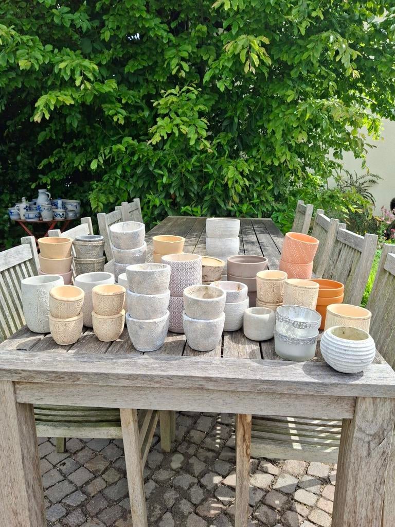 Partij bloempotten, Tuin en Terras, Ophalen, Rond, Aardewerk, Minder dan 40 cm