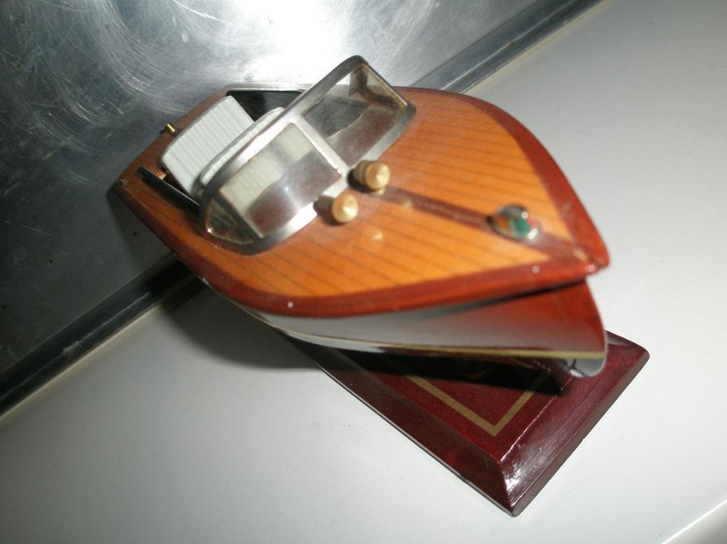 houten MOTORBOOT model - RIVA - veel chroomkleurige detail, Verzenden