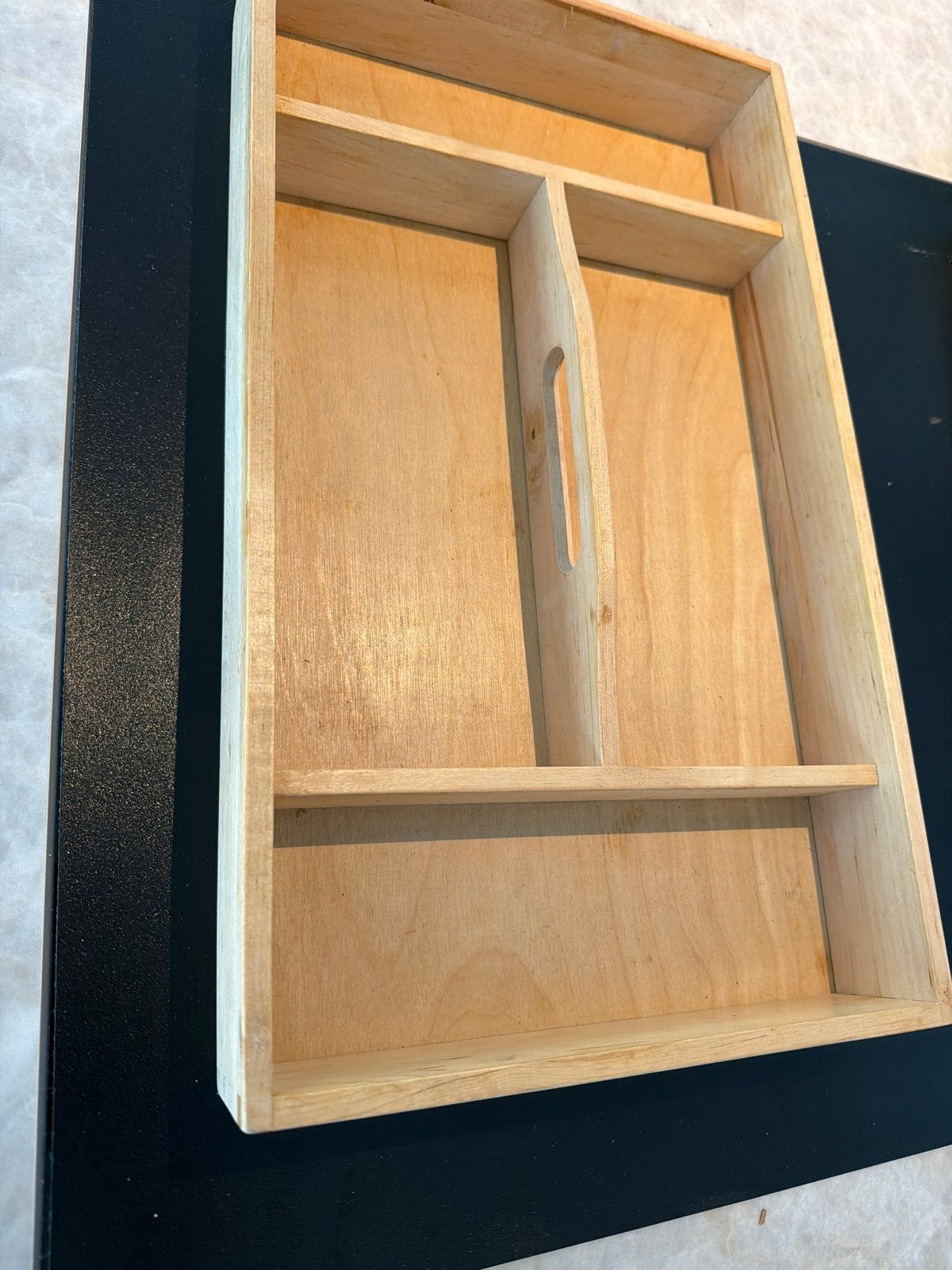 Houten bestekbak/organizer - 25x43 cm, Hout, Ophalen of Verzenden, Bruin, Overige typen