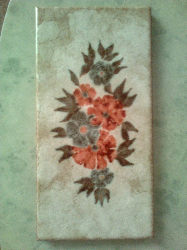 bloem tegel 20x10cm t, Ophalen of Verzenden