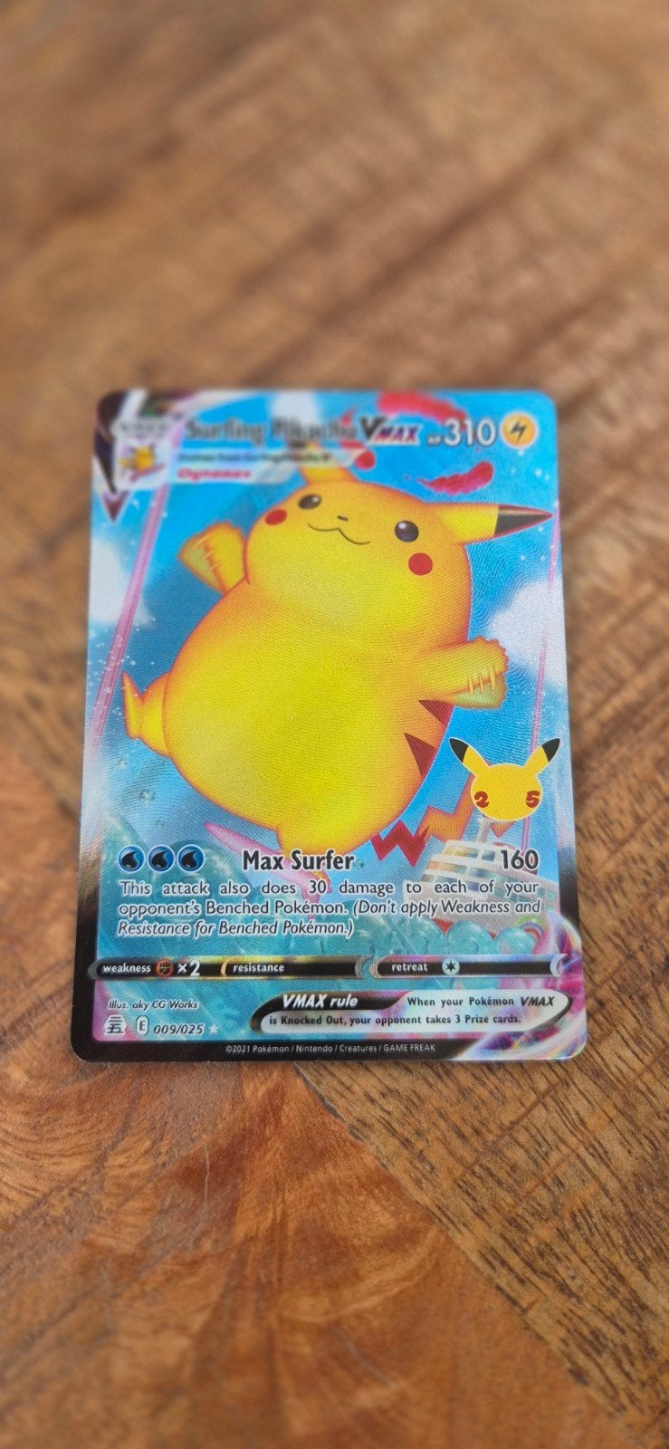 Surfing Pikachu VMAX Pokémon kaart - Onbeschadigd, Ophalen of Verzenden, Nieuw, Losse kaart