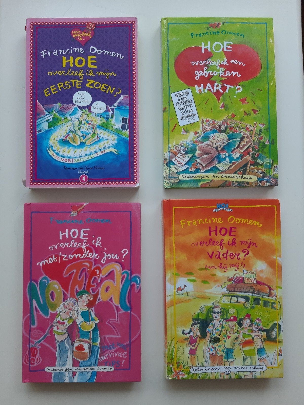 Hoe overleef ik...? -boeken deel 4/5, 6, 7 en 13 -  F. Oomen, Boeken, Ophalen of Verzenden, Francine Oomen, Fictie