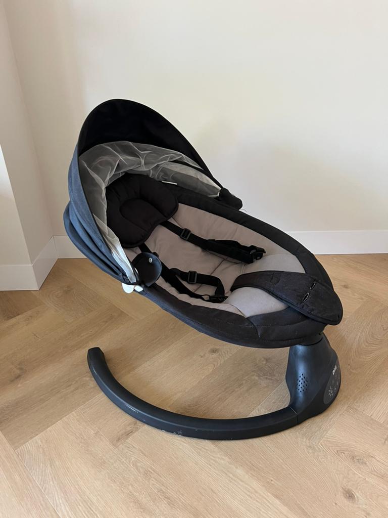 Ding Hugg Black Swing Babyschommel, Kinderen en Baby's, Wipstoeltjes, Schommelstoel, Verstelbaar, Zo goed als nieuw, Ophalen