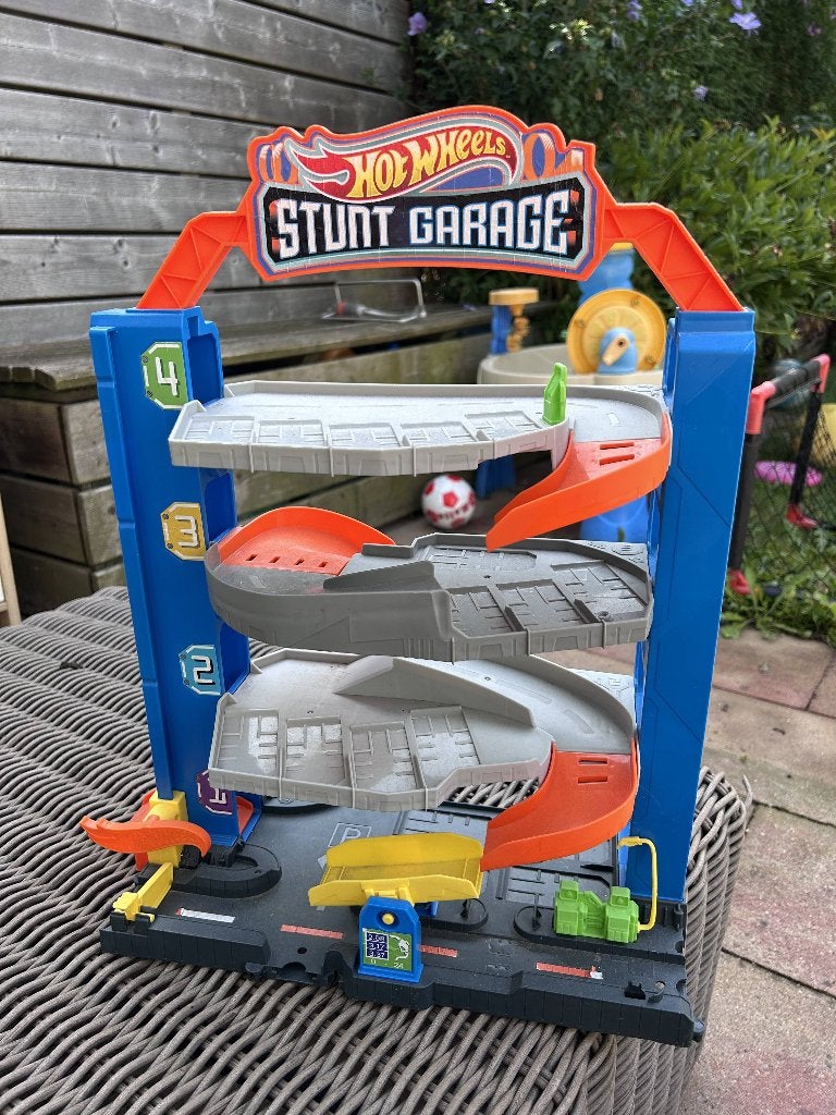 Hotwheels Stunt garage, Kinderen en Baby's, Speelgoed | Racebanen, Ophalen, Gebruikt, Onderdelen, Hot Wheels