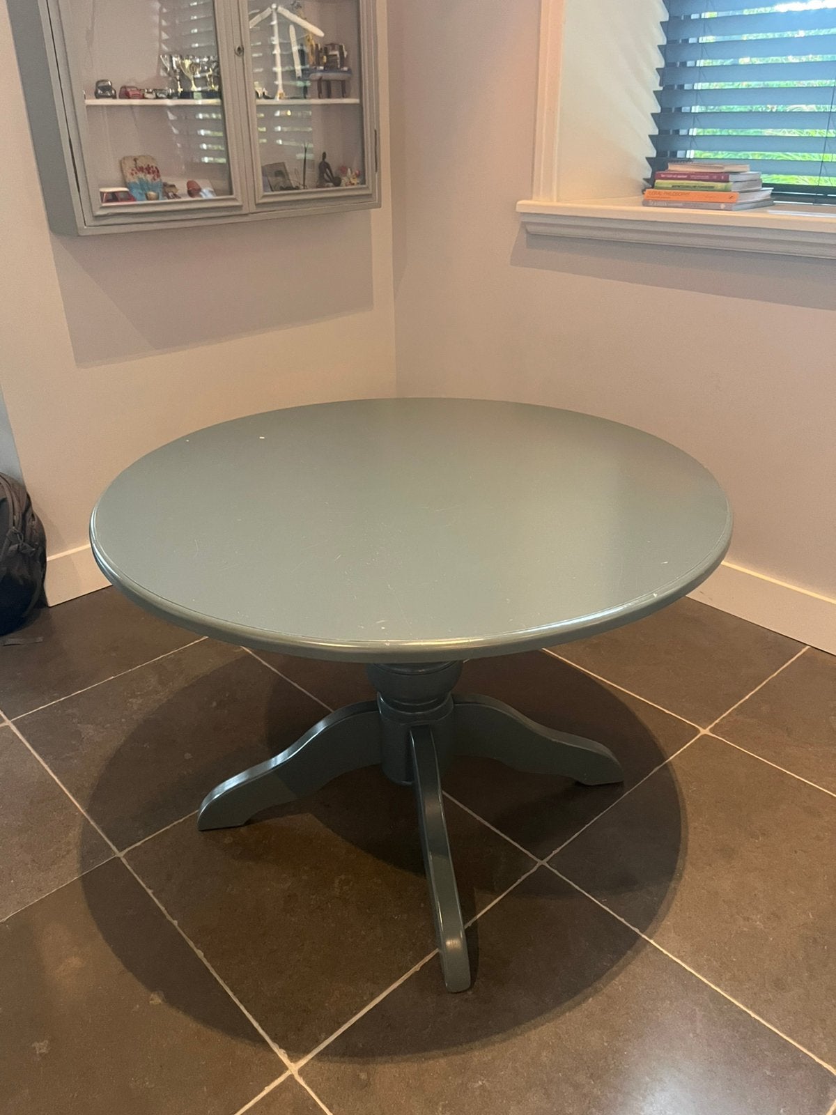 Ronde eettafel - groen, Ophalen, Gebruikt, Rond, Vier personen