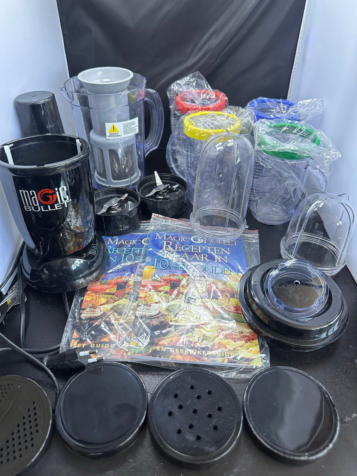Originele Magic Bullet Blender 21-delige set - Zo goed als n, Ophalen of Verzenden, Zo goed als nieuw, D, W