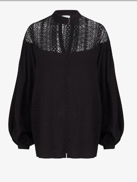 blouse Dante 6, Kleding | Dames, Verzenden, Zwart, Zo goed als nieuw, Maat 38/40 (M)