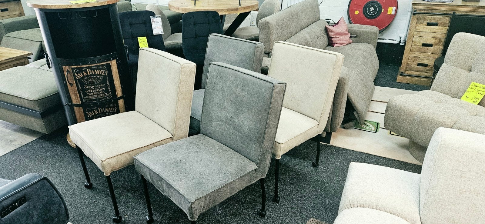 Stoel L'ancora collectie type LARRY leder 2 kleuren NIEUW, Huis en Inrichting, Ophalen, Overige kleuren, Nieuw, Leer