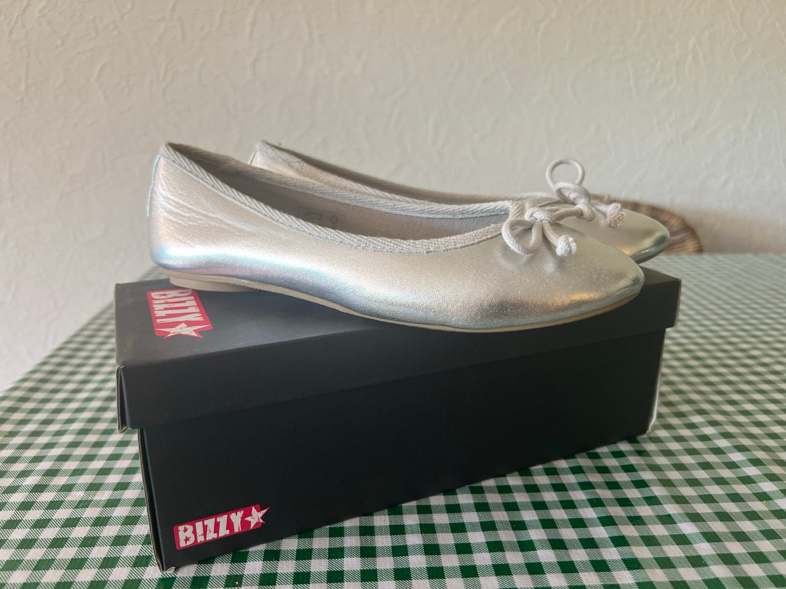Zilveren ballerina's maat 34, Meisje, Schoenen, Ophalen of Verzenden, Zo goed als nieuw